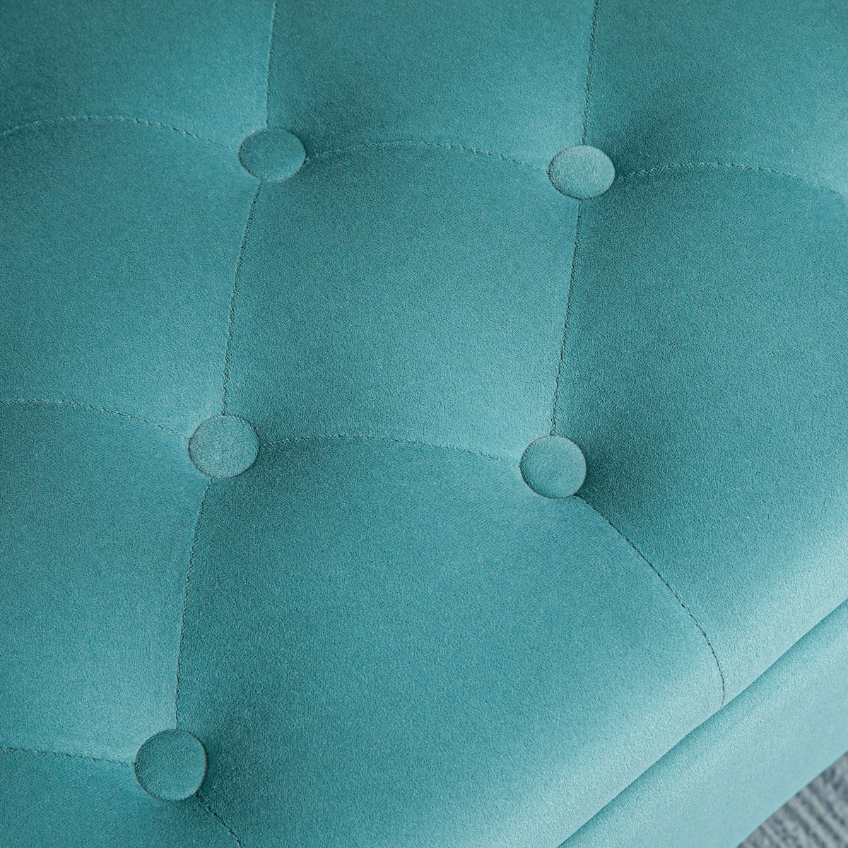 Upholstered Bench with Storage, 120 kg Load Capacity, 126x48.5x47 cm, Green Velvet Look