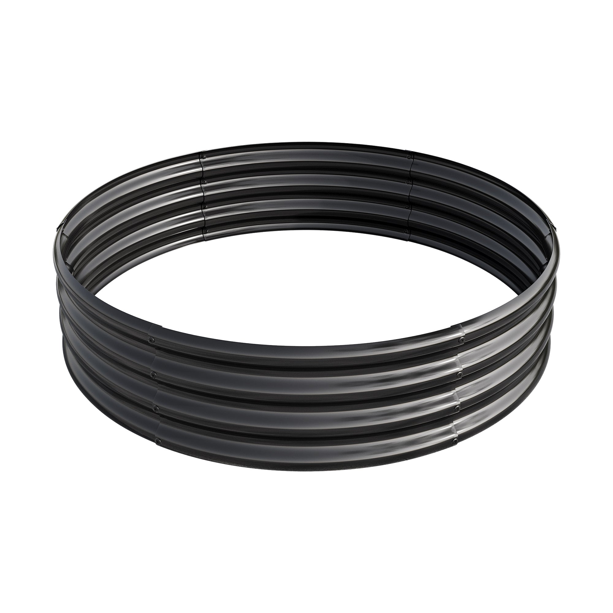 Raised Garden Bed Planter, Outdoor Vegetables Fruits Flowers, Galvanized Round