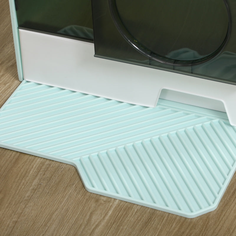 Cat Litter Box, Hut Design with Sifter Mat & Scoop, Green