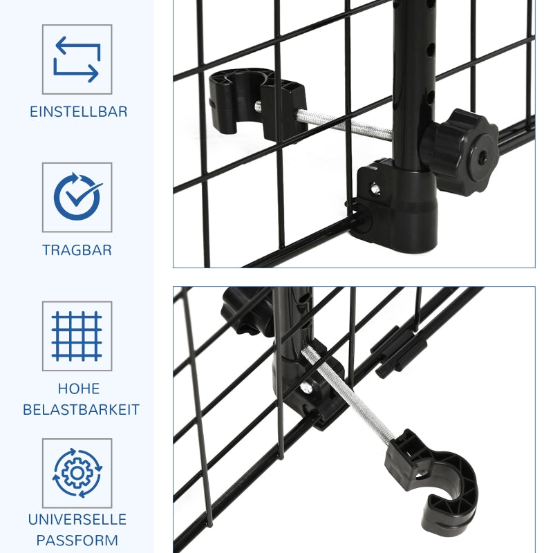 Hundeschutzgitter fürs Auto, verstellbare Breite, Metall