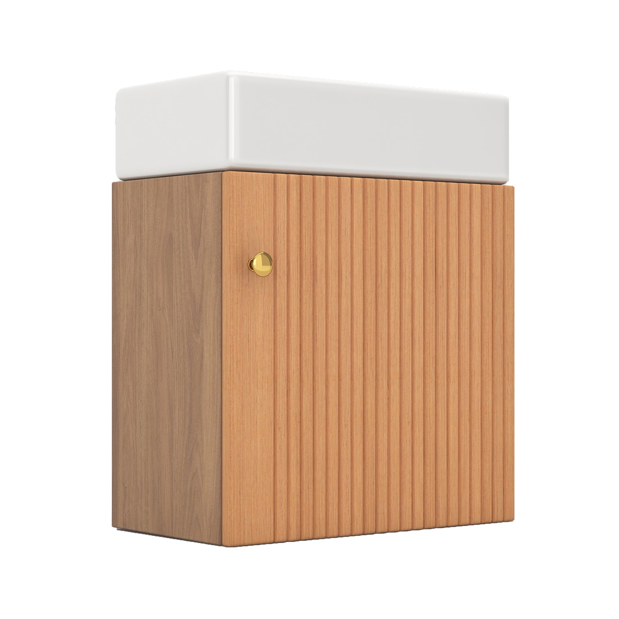 Bathroom furniture washbasin with vanity unit 46 cm, hanging, small guest, in furniture