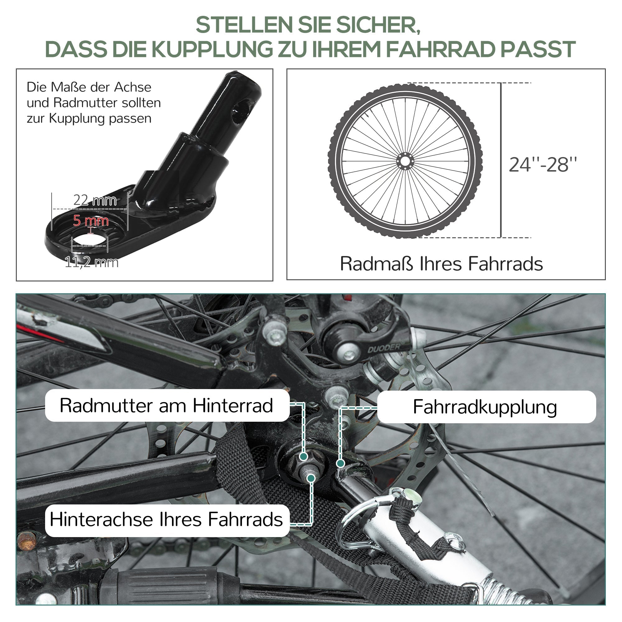 2-in-1 bicycle trailer cargo transport, 20 inch pneumatic tires, 40 kg load, 130 x 64 x 103 cm