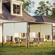 3 x 4m Outdoor Pergola, Garden Canopy Shade, Cream White