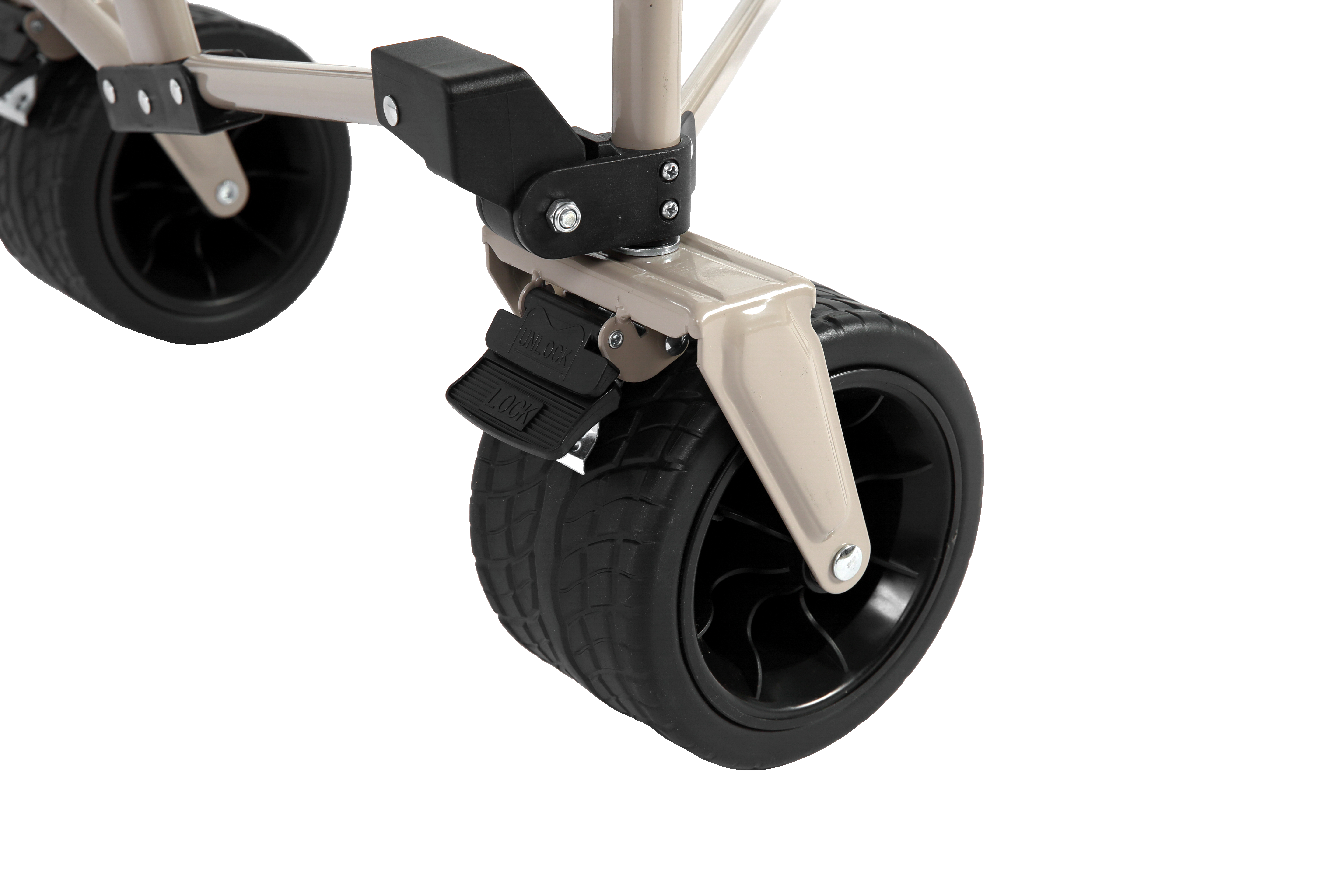 Beach Wagon, Collapsible 220lbs, Heavy Duty 300L, All-Terrain Beach Wheels, Beige