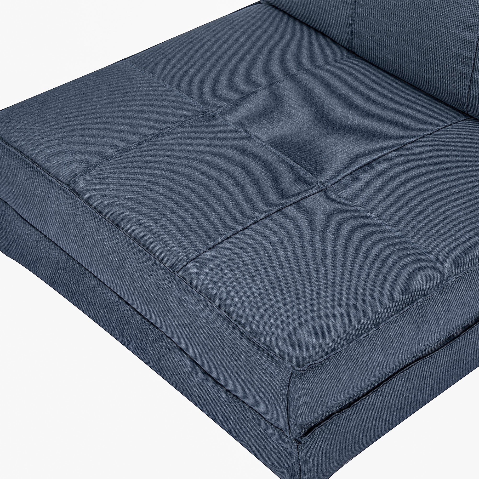 Floor Sofa, 5-Level Adjustable Folding Sleeping Chair, Dark Blue