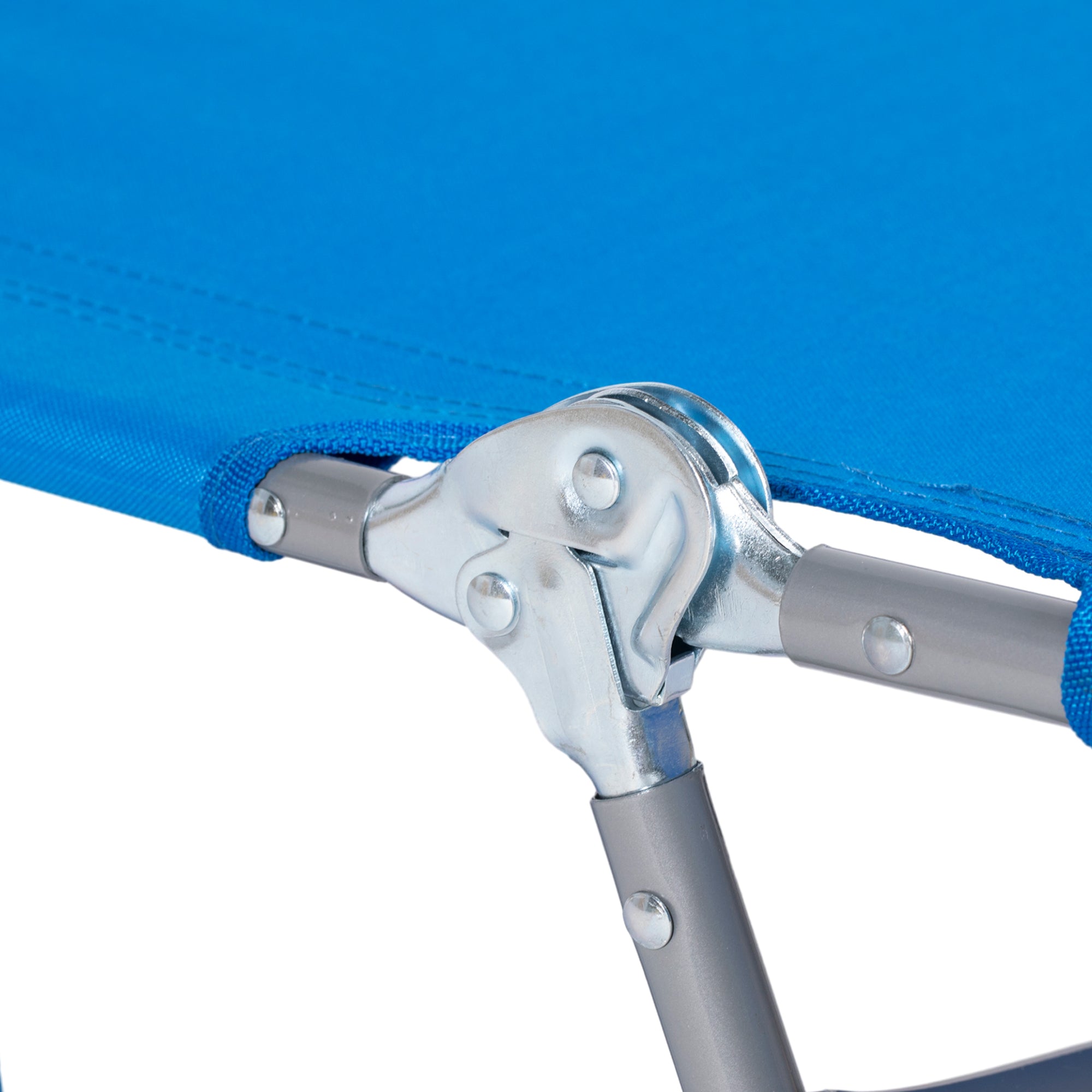 Folding Sun Lounger with Reading Window, 5-Position Adjustable, 120 kg Load Capacity, Blue