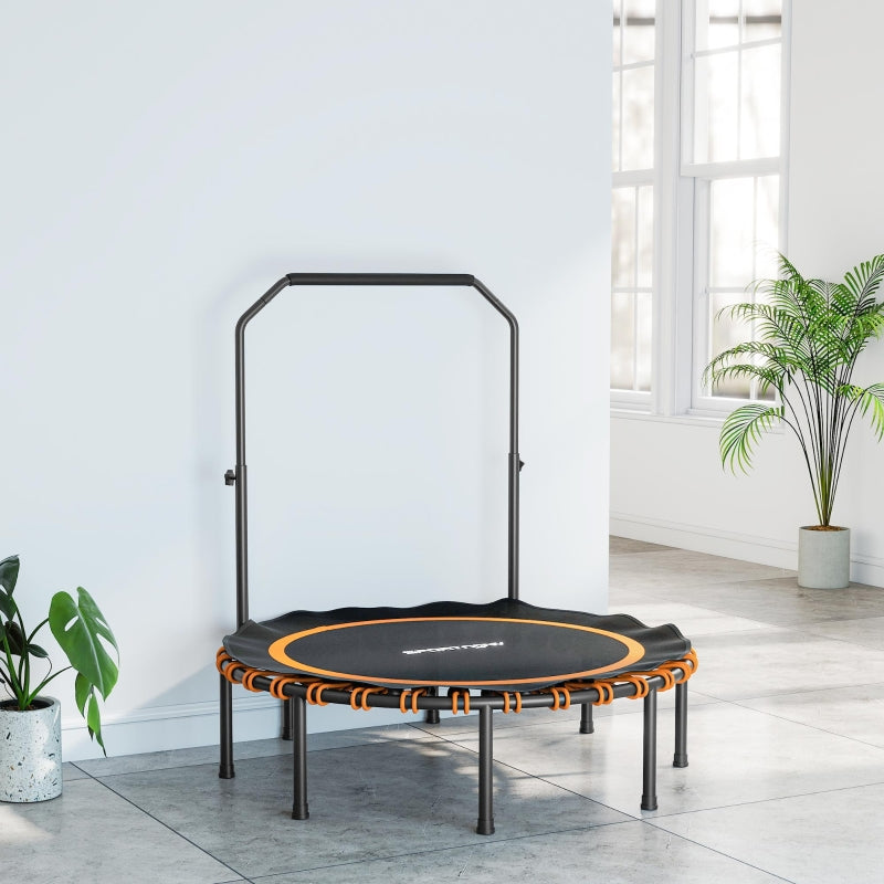 Fitness Trampoline Adjustable Handrail Indoor/Outdoor - Orange