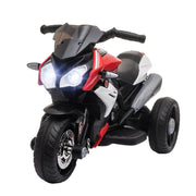 Electric Kids Motorcycle, 3 km/h, Lights & Sounds, Black/Red