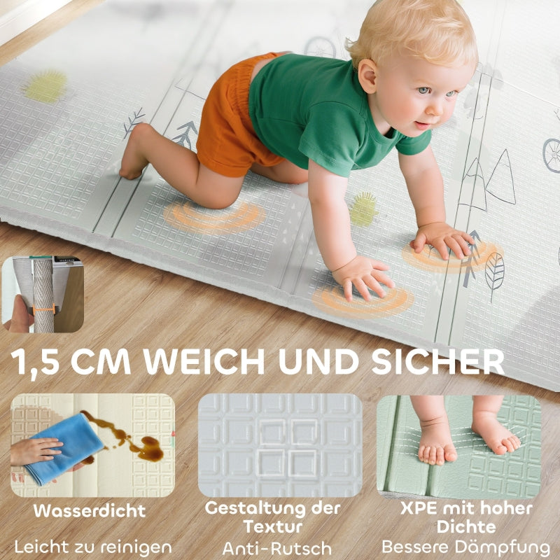 Baby Play Mat, Animal Pattern 1.5cm Thick Non-Slip Foam