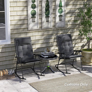 Cushions for Sun Loungers, Set of 2 Water-Repellent 50x116x5 cm, Dark Grey