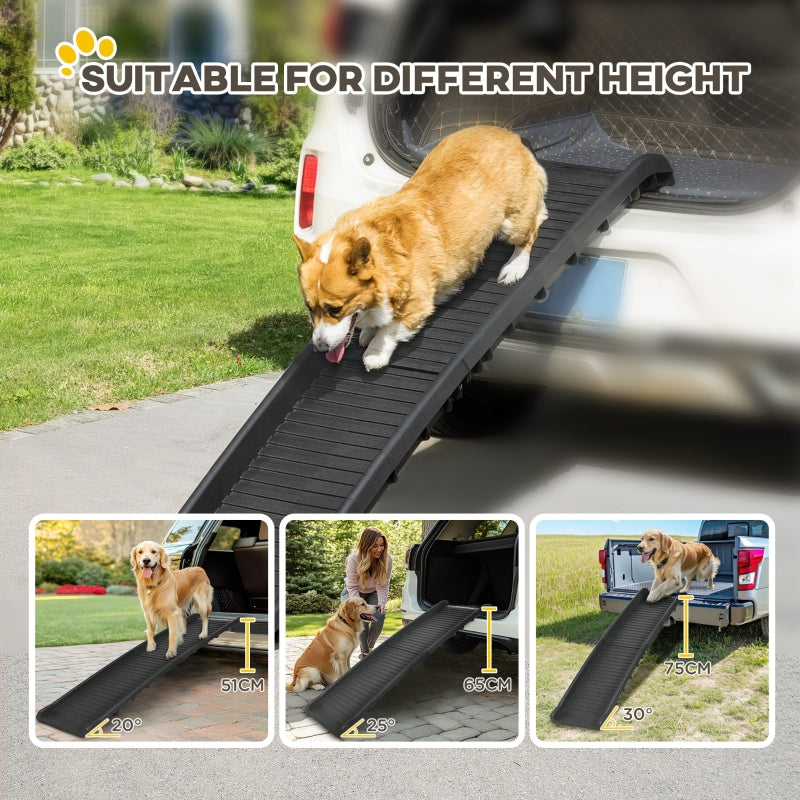 Pet Ramp Foldable Car Ramp for SUVs, Cars - Black