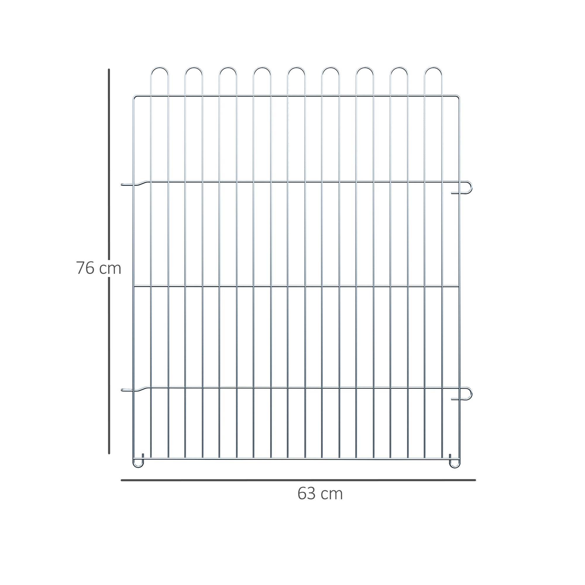 Puppy Run Playpen 8-Piece 63x76cm Safe Stable Metal