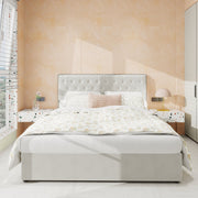Modern Minimalist Soft Bed, 140*200CM, Beige