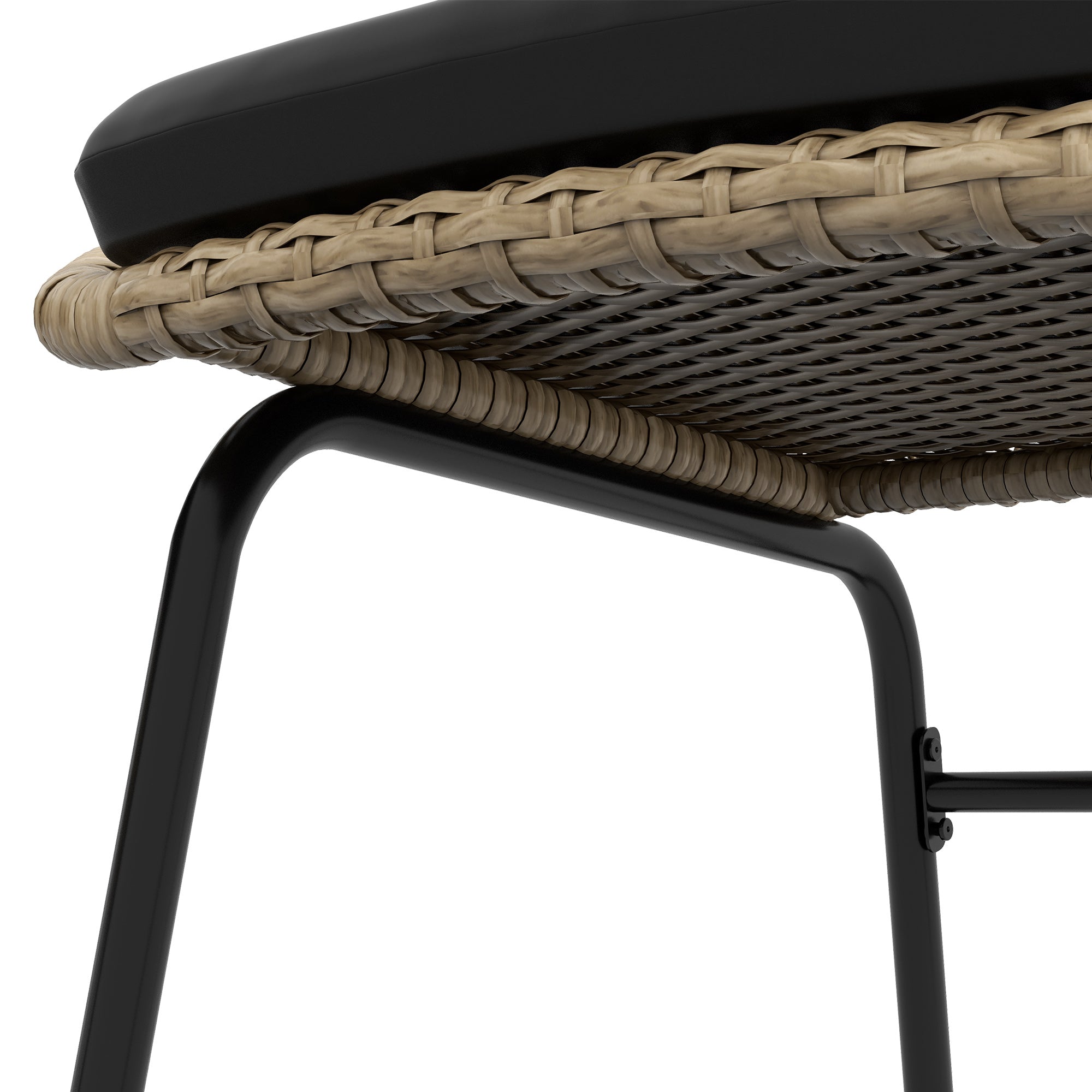 3-piece Rattan Garden Furniture Set with Coffee Table & 2 Chairs, Weatherproof, Yellow Polyester
