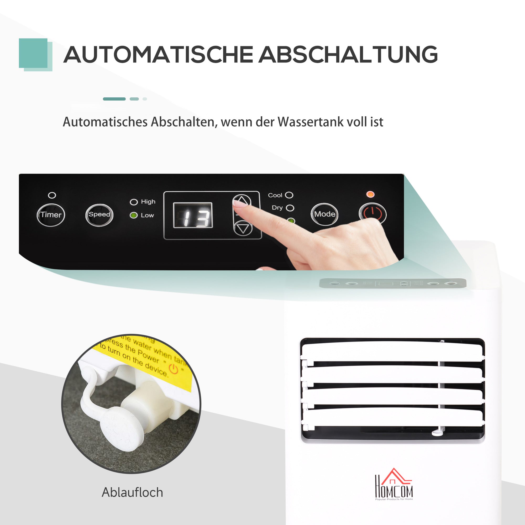 Mobile Air Conditioner 21 kW 3-in-1 Unit 24h Timer 2 Speed Settings