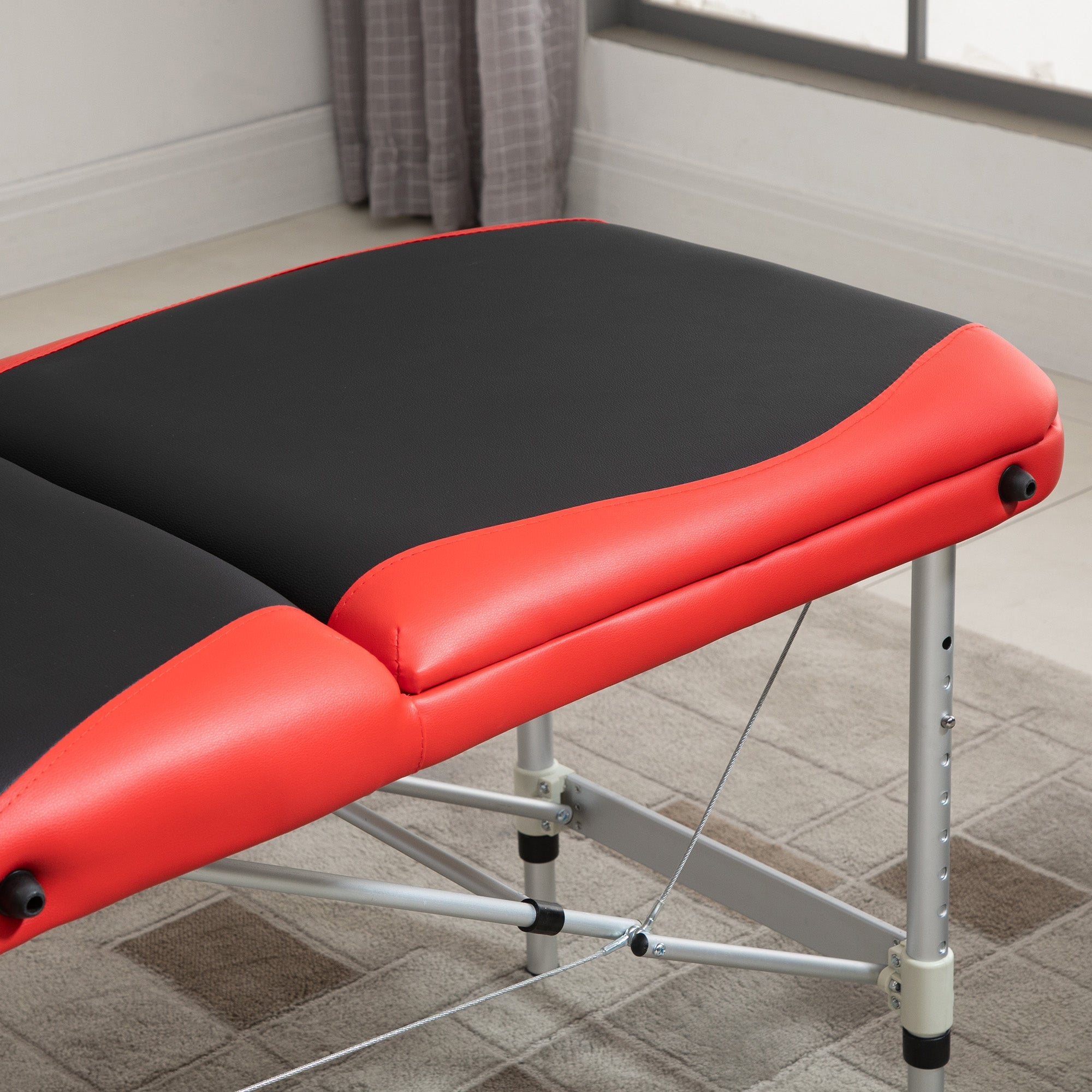 Massage Table Foldable Height-Adjustable 215x60cm Aluminum & Foam