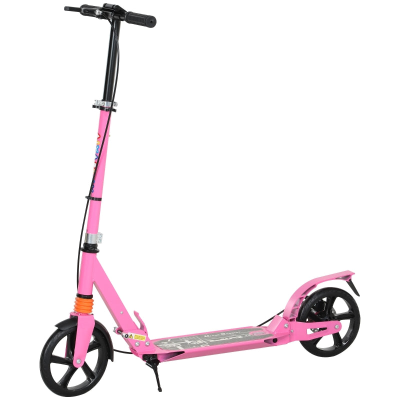 Children's Scooter with Adjustable Handlebars and Foldable Design for Kids 6-12 Years, Pink