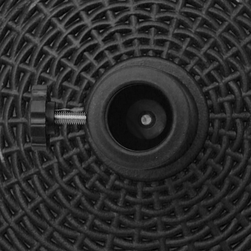 Parasol Base 25kg Rattan Look Wheels for Ø38/48mm Umbrellas, Resin & Metal