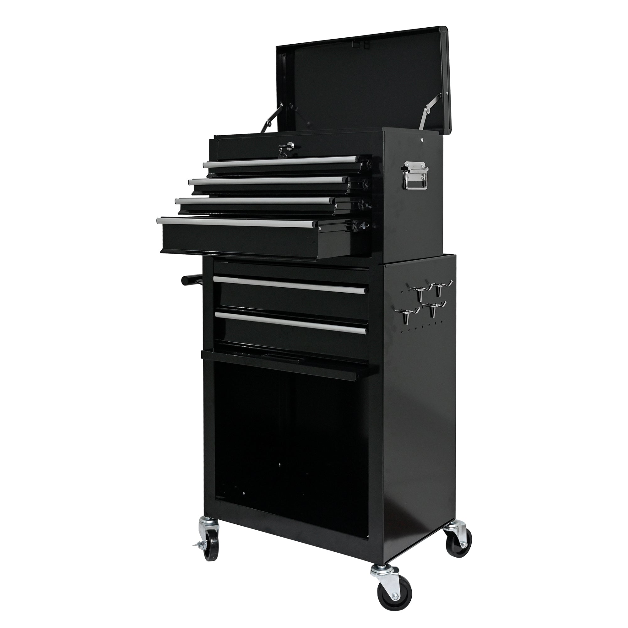 High-capacity Rolling Tool Chest, 6-Drawer Storage Cabinet with Wheels, Black