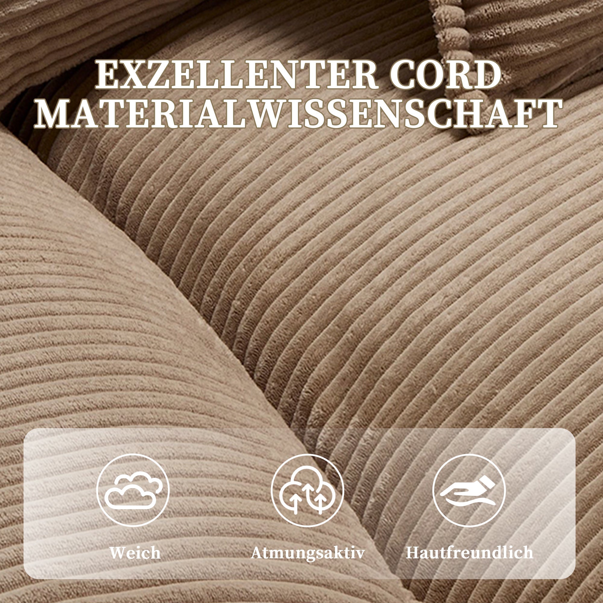 Double Sofa Modern Simple Feather Bed Cozy Khaki