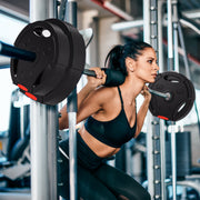 Dumbbell Weights, Set of 4, 2.5kg/5kg Plates, Black