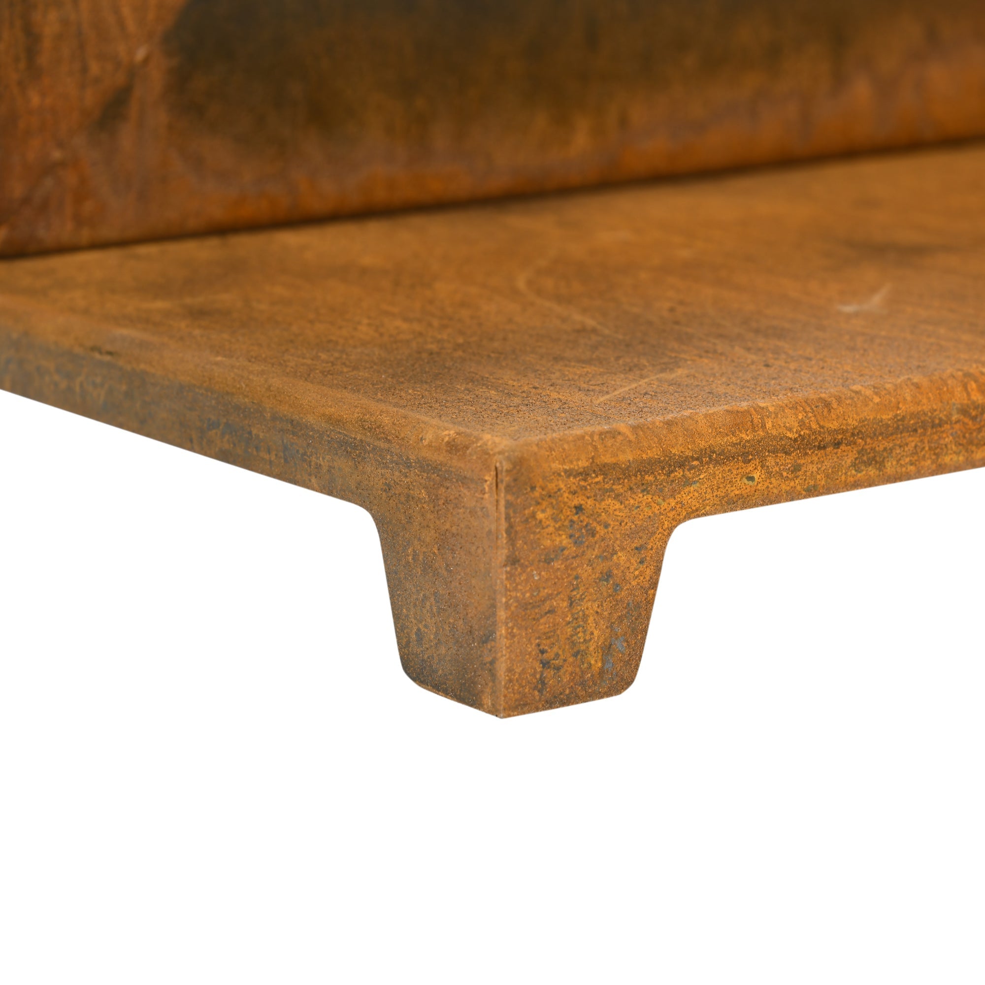 Iron Window Casement with Sill & Latch 55x80cm, Weathered Steel Rustic Brown
