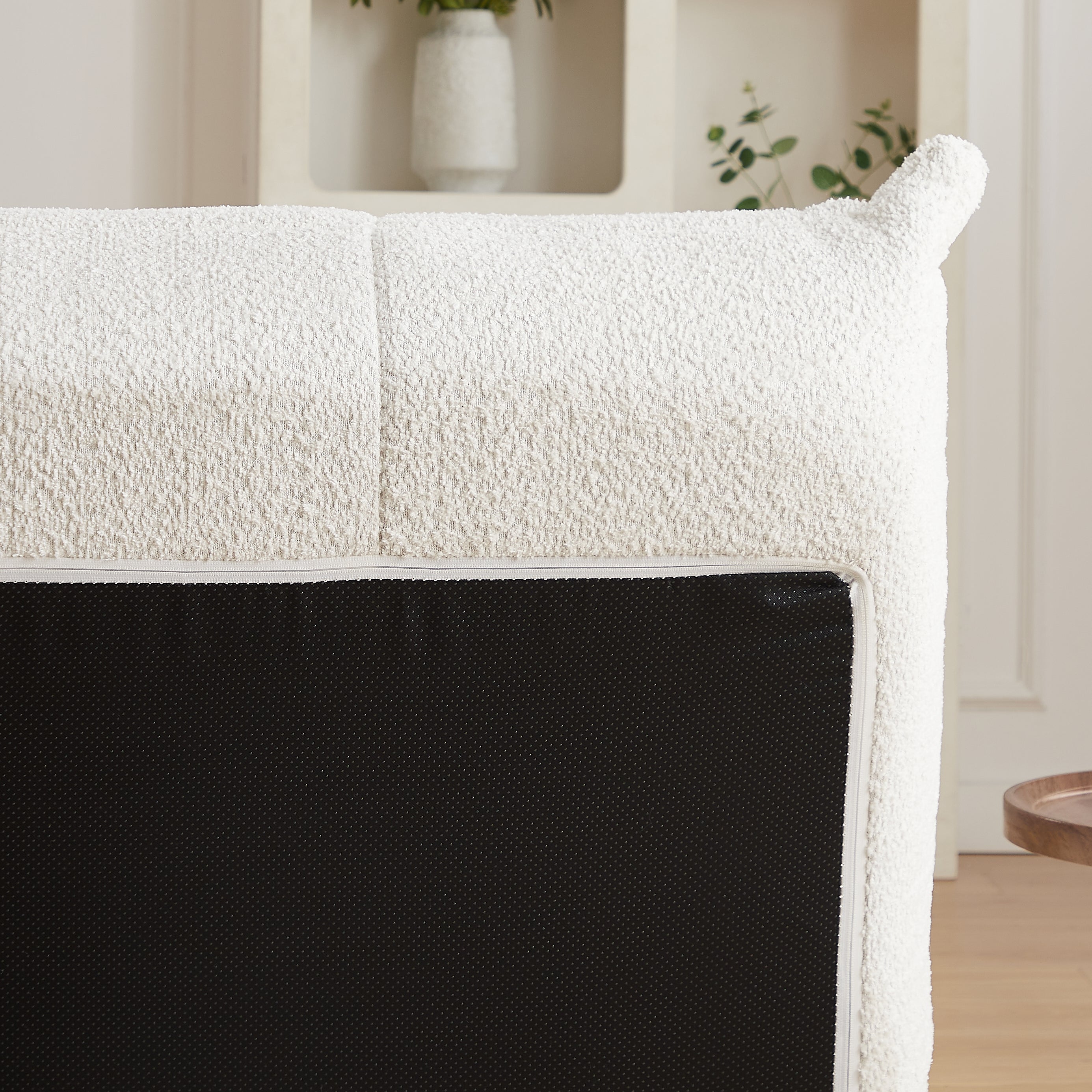 Togo Style Floor Lounge Chair Armless Memory Foam - Chenille
