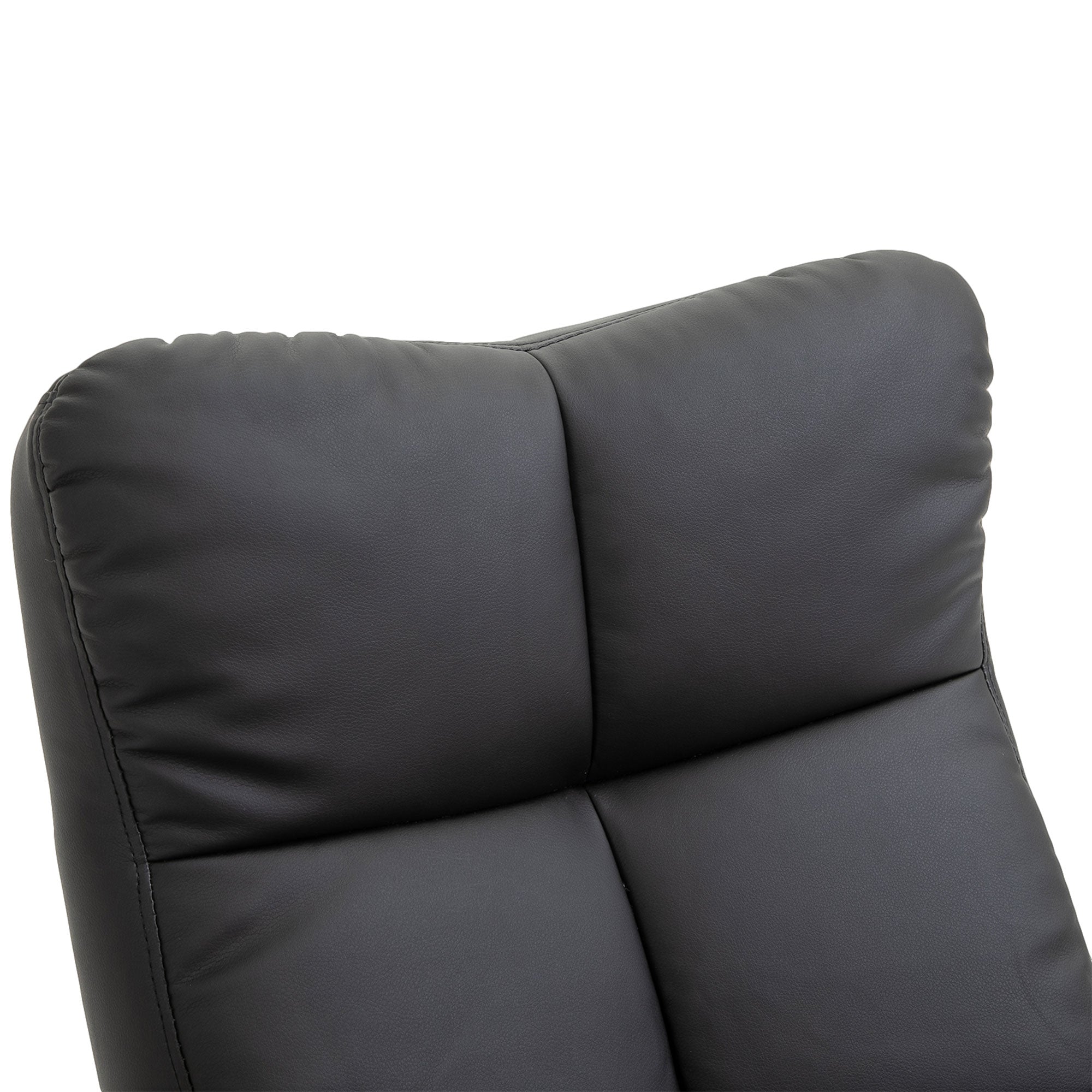 Reclining Massage Chair with Footrest Storage 145° TV Function, Polyester Black