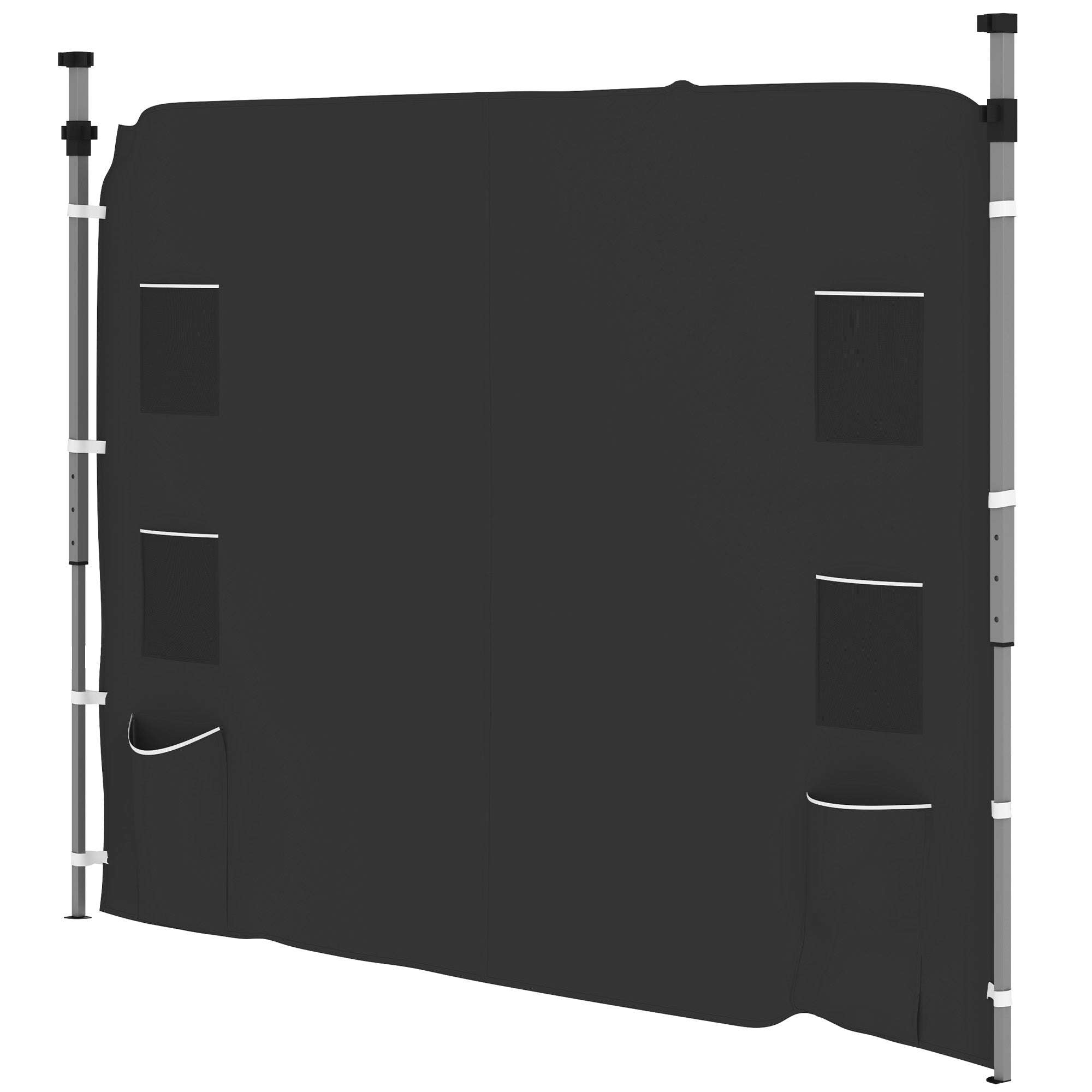 Ersatz-Pavillonseitenwand, 195 x 295 cm, Schwarz