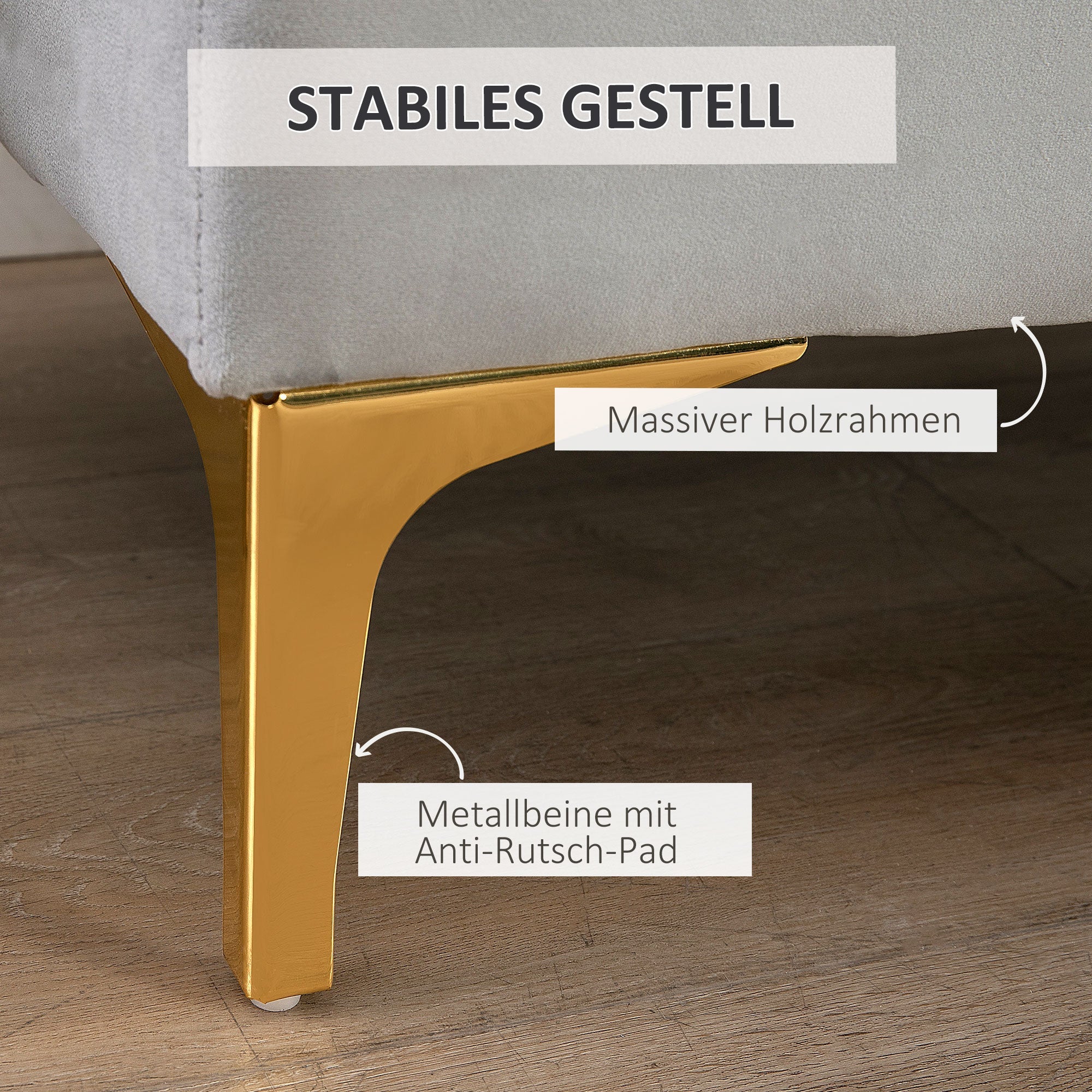 Bench/Bed/Shoe Bench with Raised Legs 118x45x42cm Velvet Light Grey