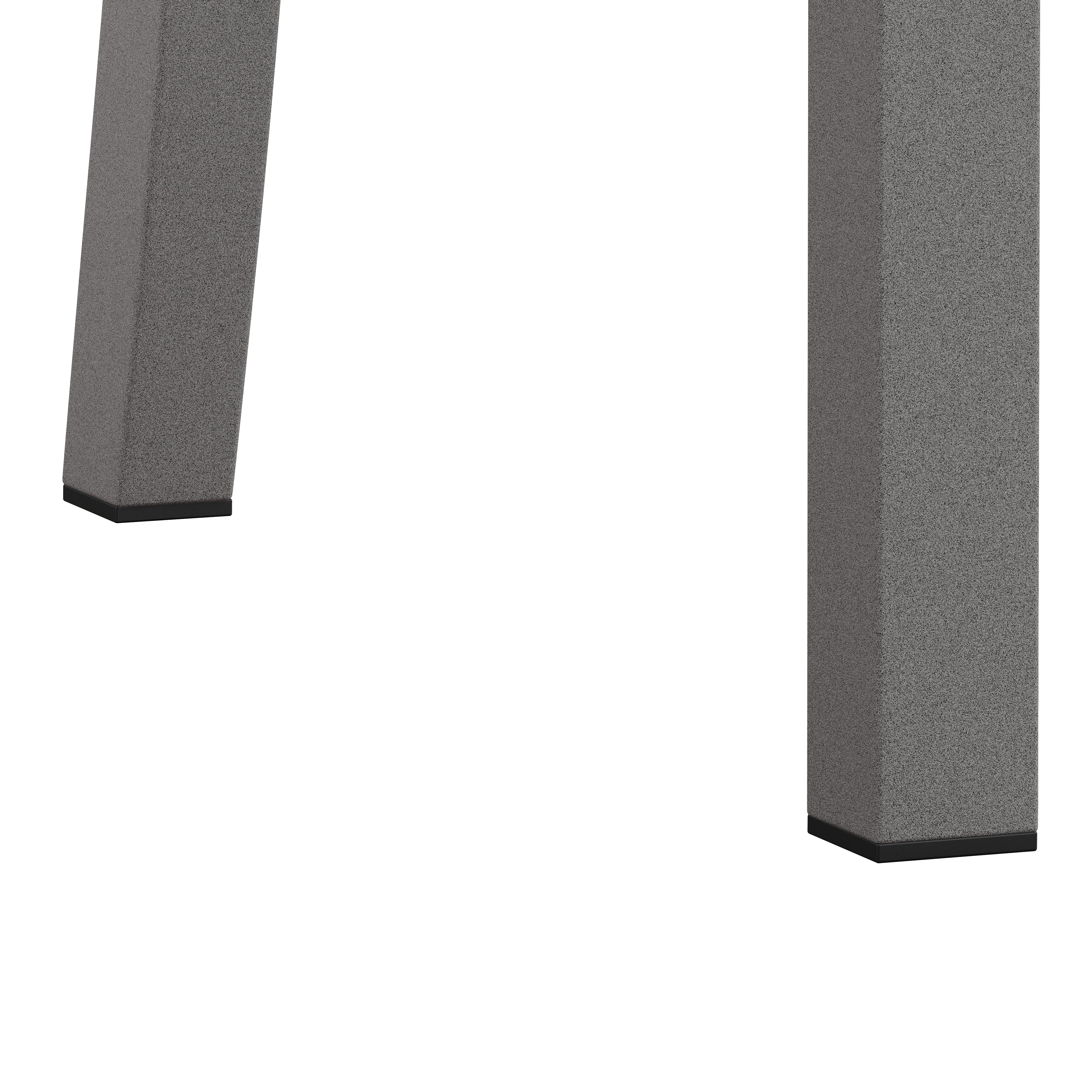 Dining Table Set for 4, Tulip Table with 4 Chairs, Black Table and Gray Chairs