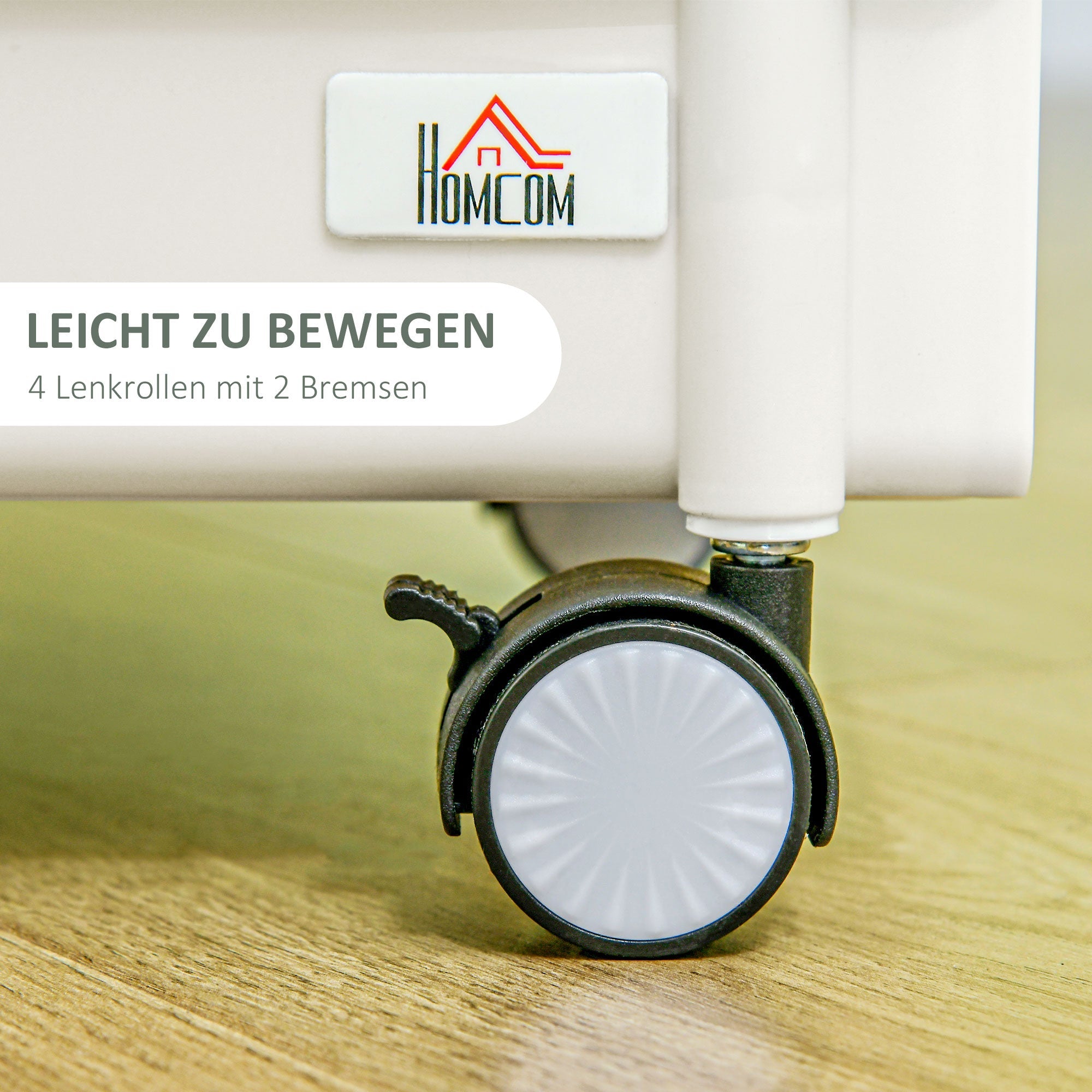 Rolling Serving Cart, 3 Tier Hanging Basket, Steel White