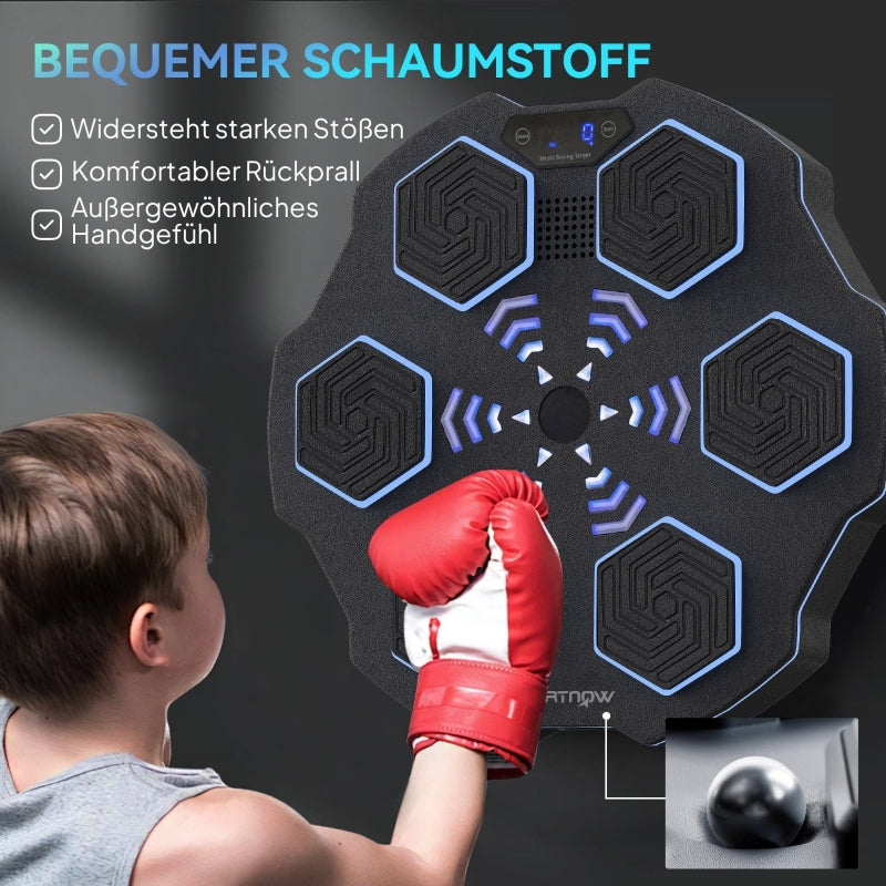 Music Boxing Machine, Bluetooth, 9 Speeds, Wall-Mounted, Black