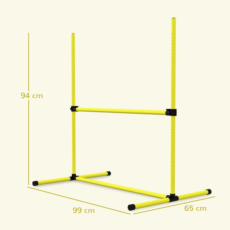 Dog Agility Training Equipment, Adjustable Jumps Hurdle with Bag, Yellow