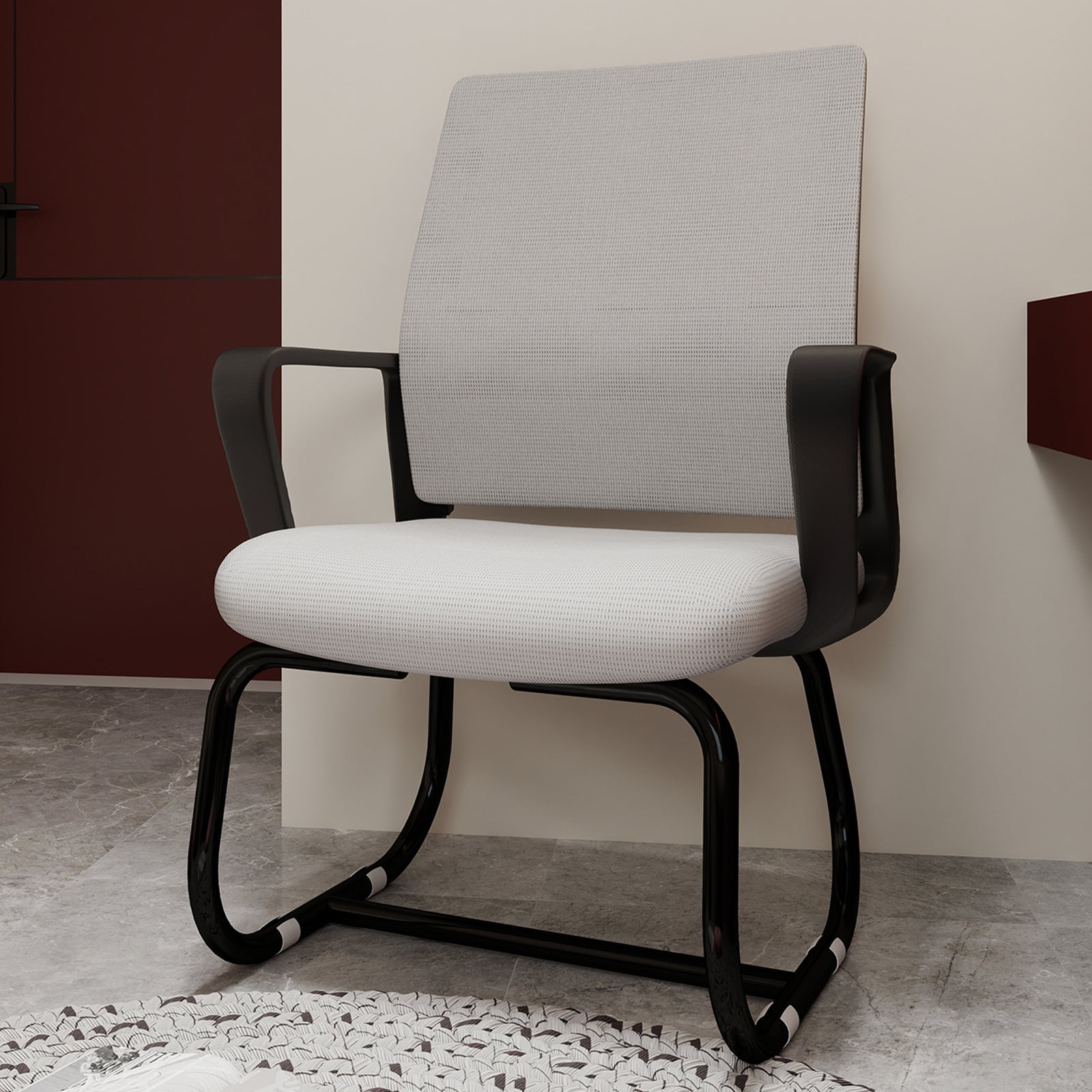 Minimalist Modern Office Chair, Metal Frame, Soft & Comfortable, Multi-Color