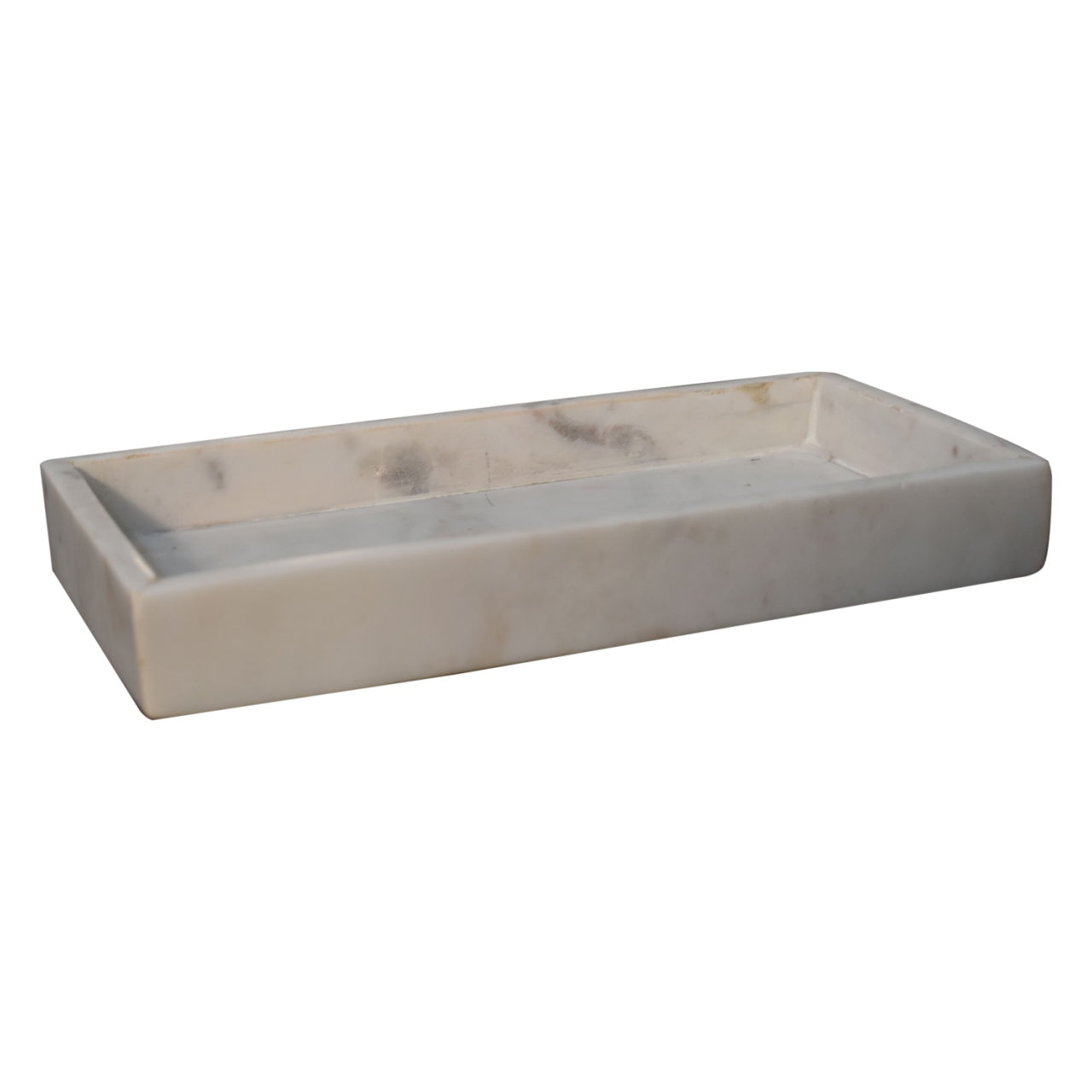 Bathroom Accessories Set of 5 Brass Inlay White Marble
