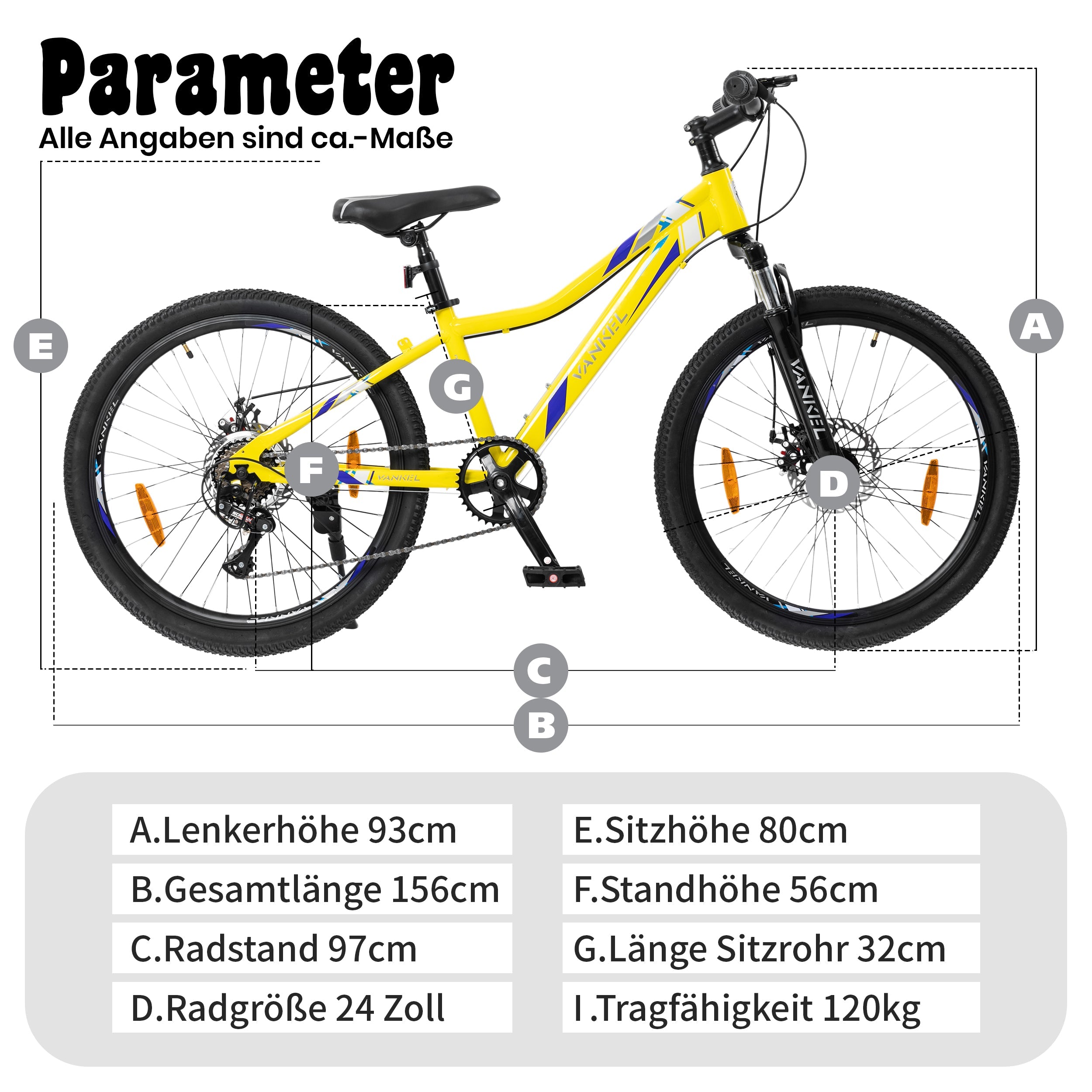 24-Inch Mountain Bike for Boys and Girls, 6-Speed Gears and Shock-Absorbing Fork, Steel Frame