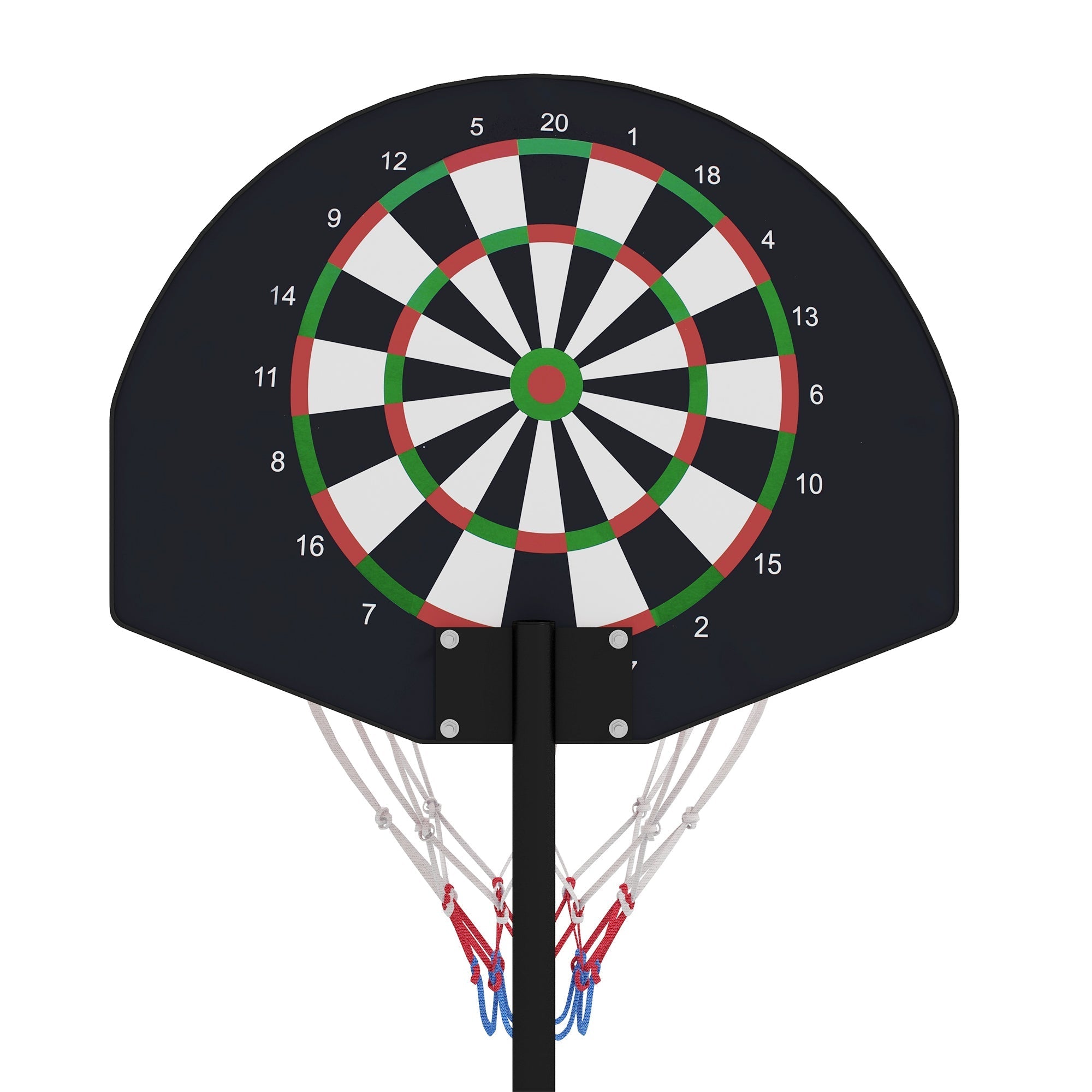 Basketball Hoop, Adjustable Height with Stand & Magnetic Dartboard, Indoor/Outdoor Use