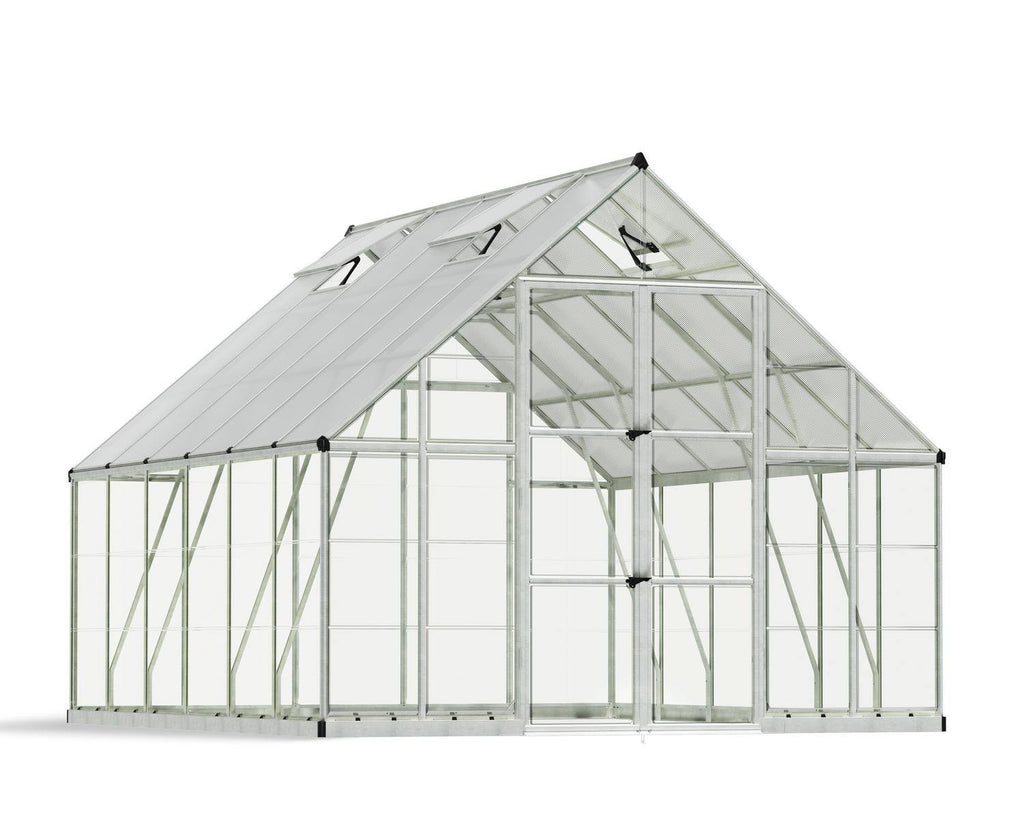 Balance 10 ft. x 12 ft. Greenhouse Kit - Silver Structure & Hybrid Panels - Rathwood Store