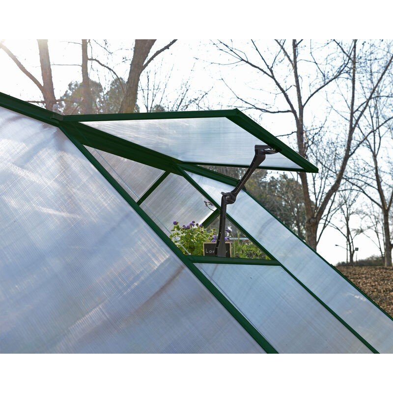 Balance 8 ft. x 12 ft. Greenhouse Kit - Green Structure & Hybrid Panels - Rathwood Store