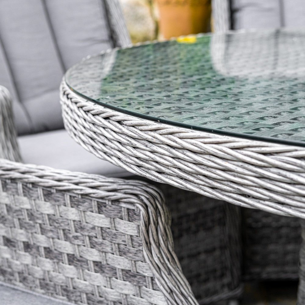 Bali - 6 Seat Set with 135cm Round Table (Grey) - Rathwood Store