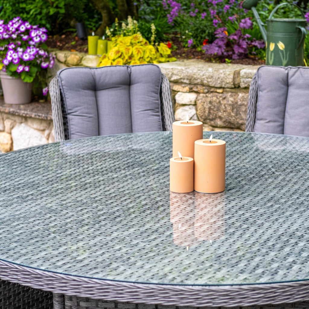 Bali - 8 Seat Set with 170cm Round Table (Grey) - Rathwood Store