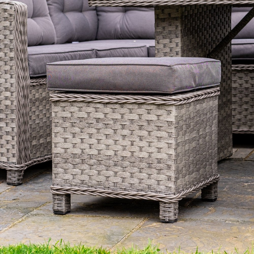 Bali - Corner Sofa Set with Rectangular Table (Grey) - Rathwood Store