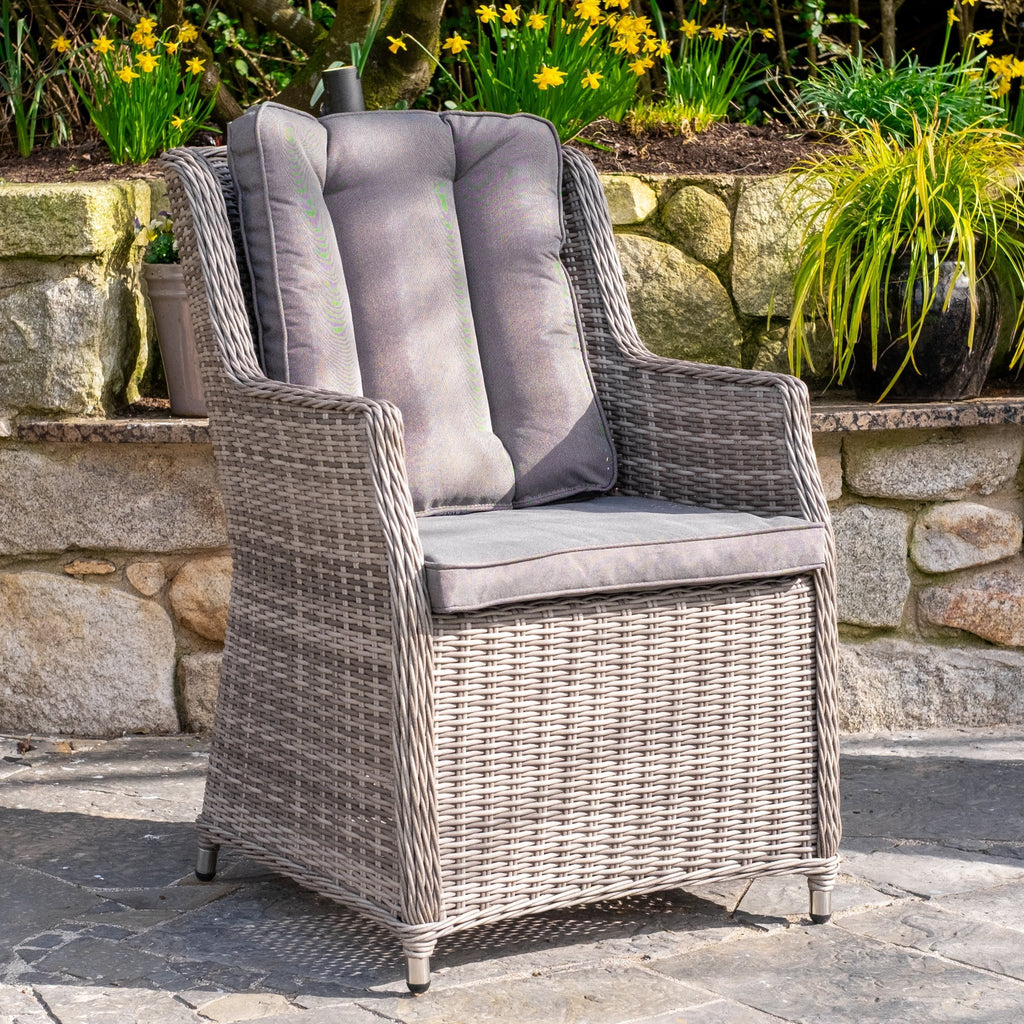 Bali Deluxe - 4 Seat Set with 120cm Round Table (Grey) - Rathwood Store