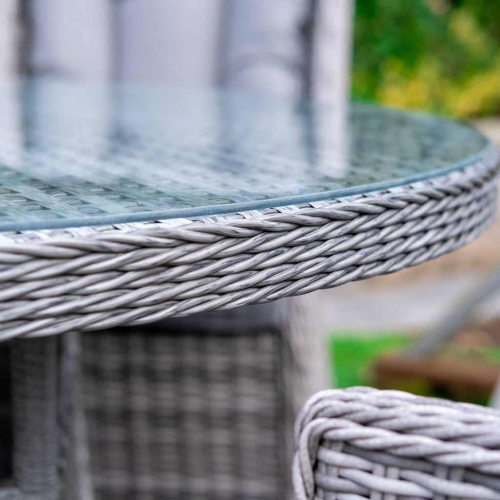 Bali Deluxe - 4 Seat Set with 120cm Round Table (Grey) - Rathwood Store