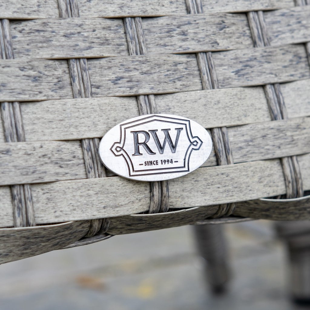 Bali - Rattan Bistro Set with Table & Two Armchairs with Cushions (Grey) - Rathwood Store