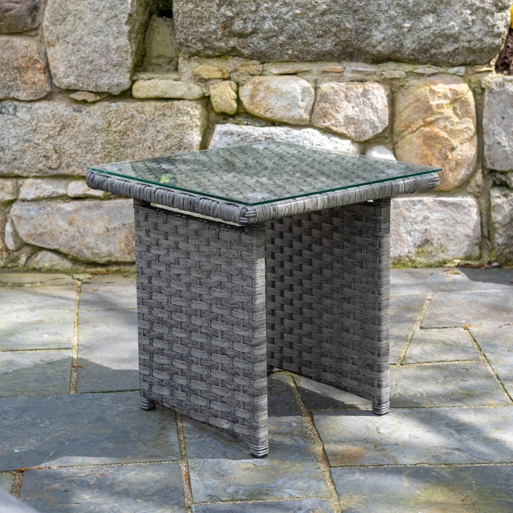 Bali - Sun Lounger & Table (Grey) - Rathwood Store