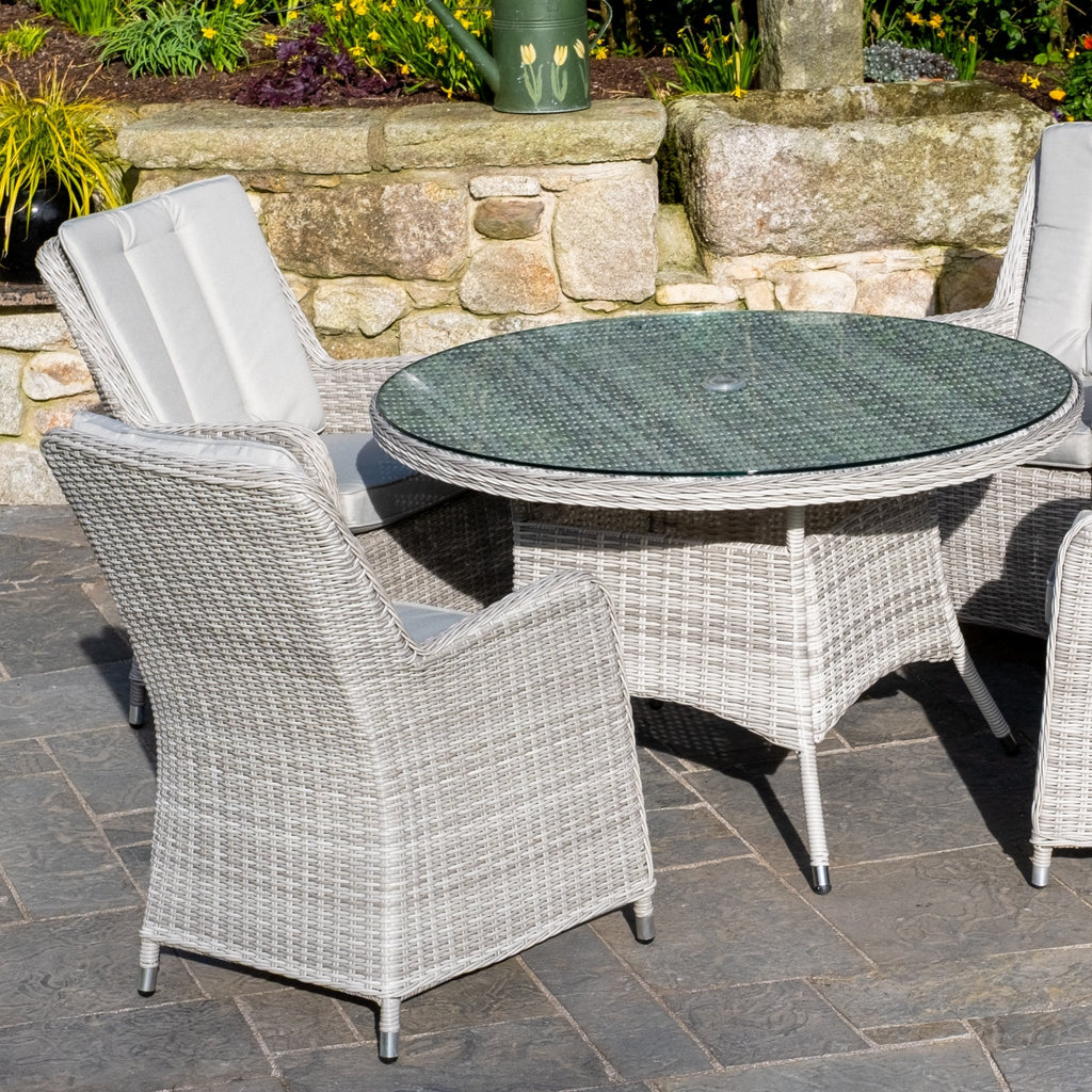 Barcelona - 4 Seater Round Set (Grey) - Rathwood Store