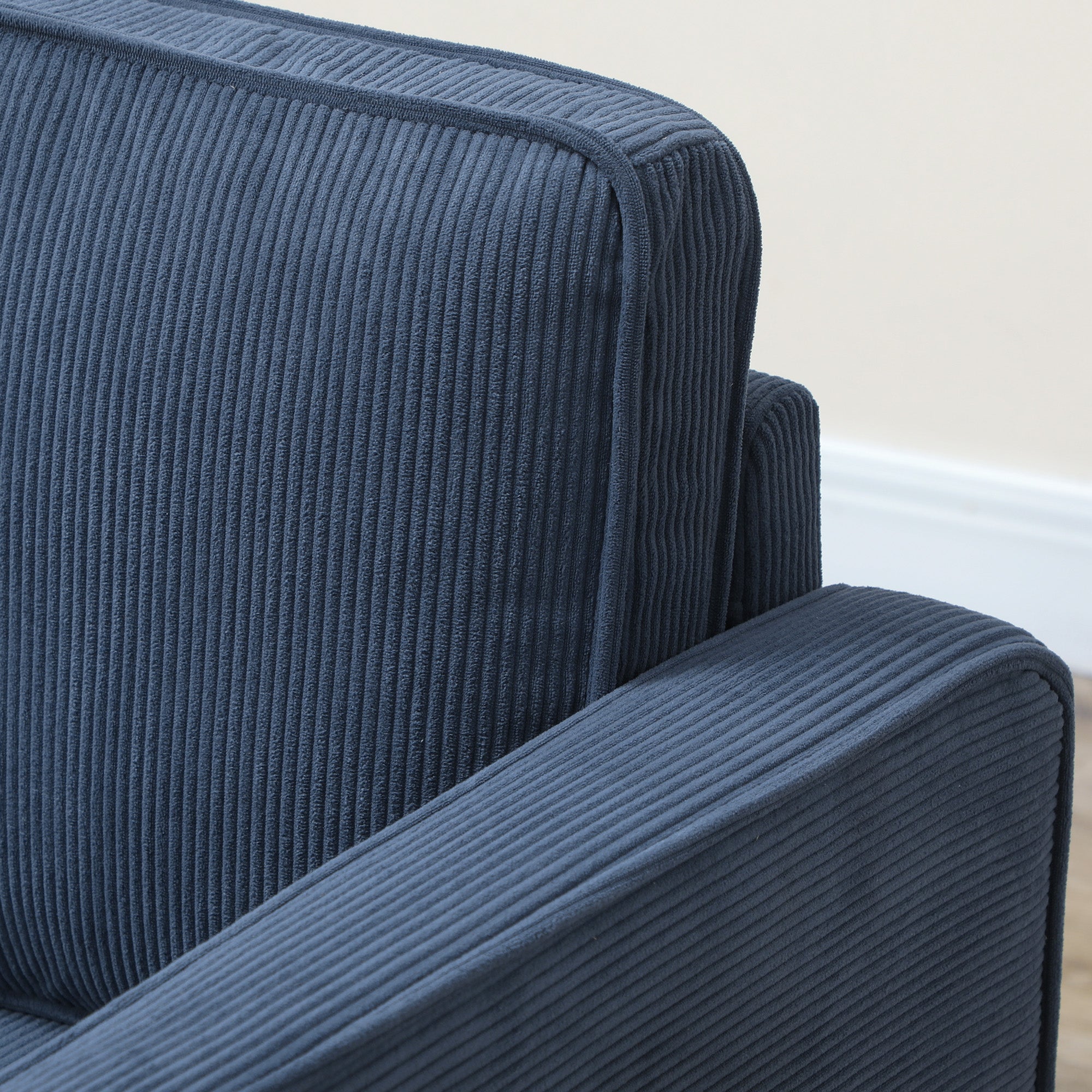 Small Two-Seater Sofa - Corduroy Blue