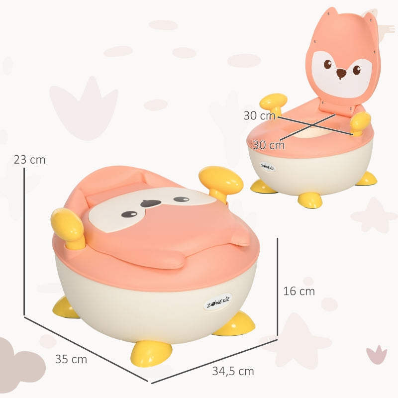 ZONEKIZ Potty, non-slip inner pot splash guard, fox design